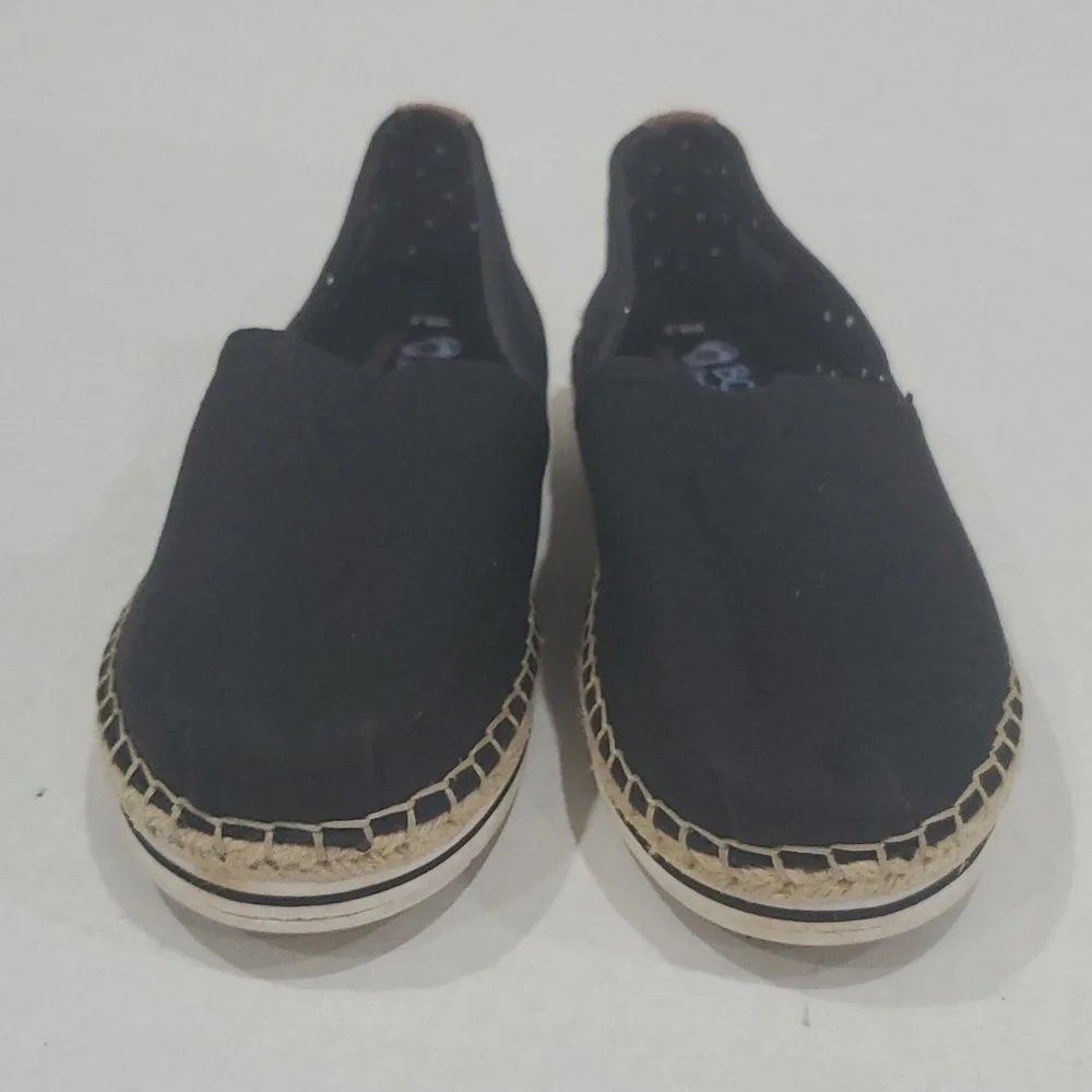 Skechers BOBS breeze memory foam platform espadrilles black size 8.5